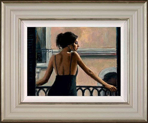 Balcony at Buenos Aires VI by Fabian Perez - Framed Limited Edition on Canvas